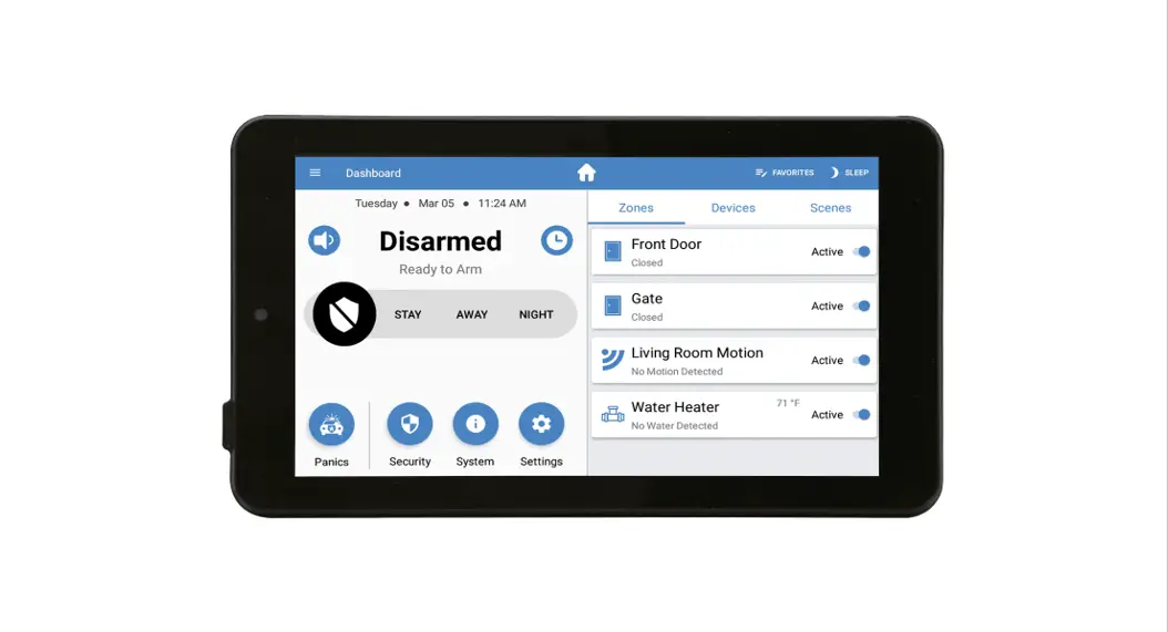 Alula Re657wf Flat Mount Touchpad Instruction Manual