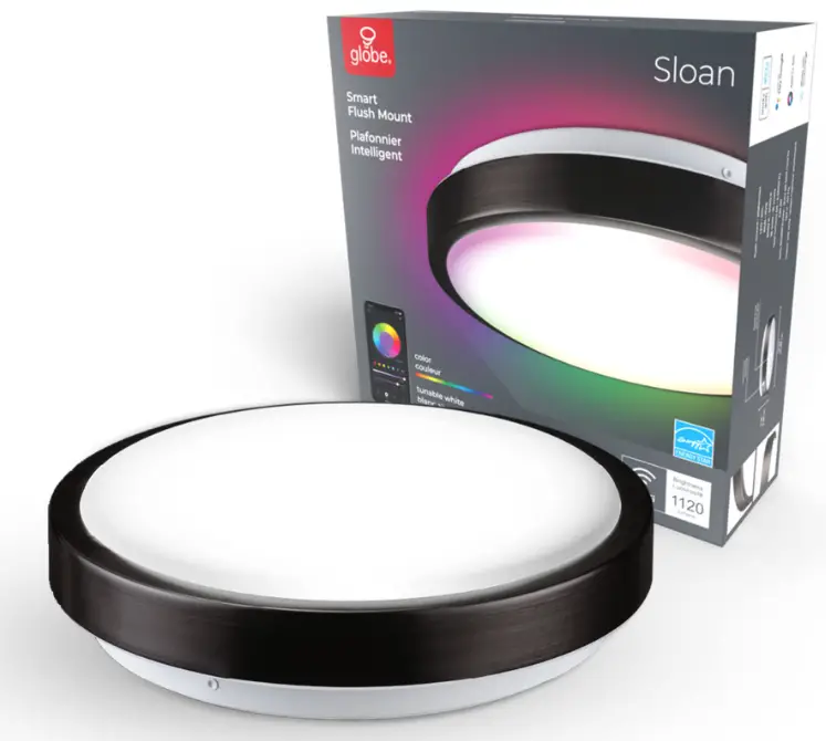 globe 61115 Wi-Fi Smart Flush Mount Ceiling Light