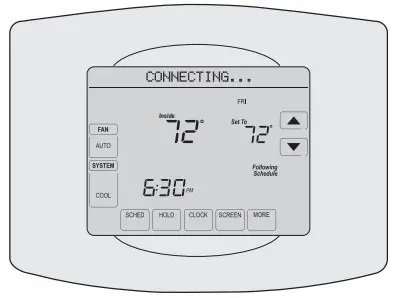 resideo RTH8500WF Wi-Fi Touchscreen - If you see CONNECTION