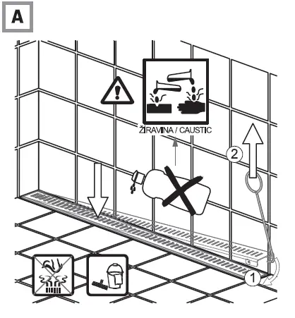 RAVAK ZEBRA 85-0Plastic-Shower-Channel-FIG-11