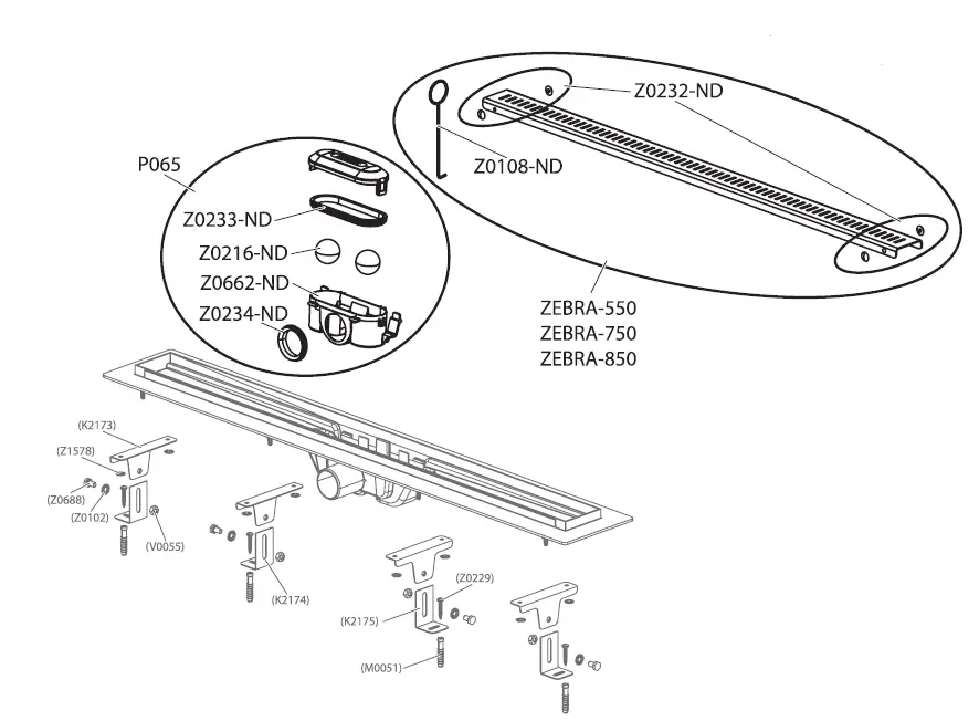 RAVAK ZEBRA 85-0Plastic-Shower-Channel-FIG-4