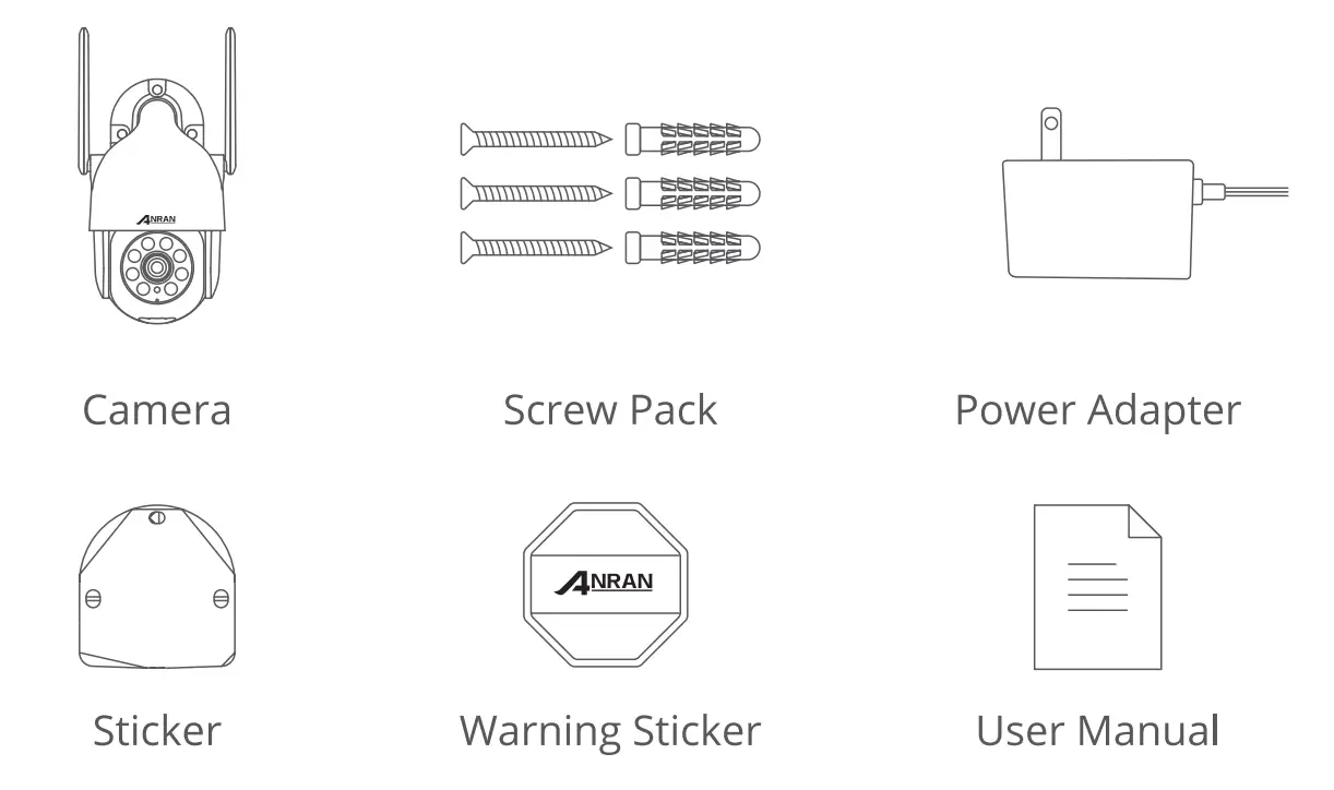 ANRAN Security Camera Outdoor with Spotlight and Siren-1