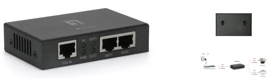equip POR-0103 PoE+ Repeater 2 Ports LevelOne - Fig