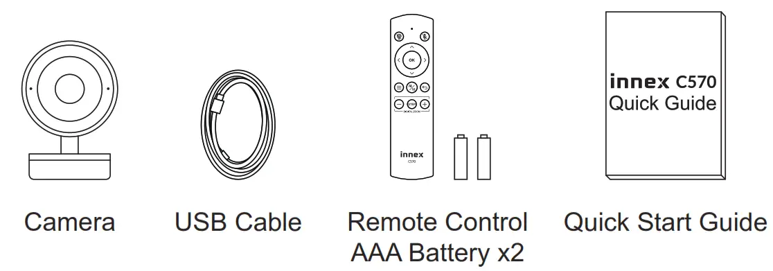 innex C570 4K AI e-PTZ Conference Camera - FIg