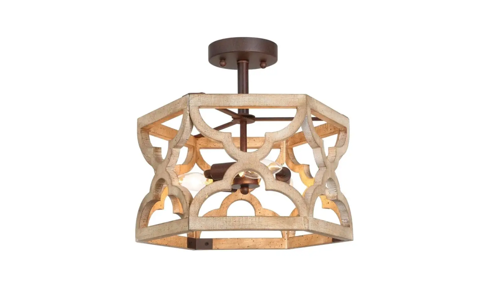 Lnc Home A04226 White French Country Drum Flush Mount Light Instruction Manual