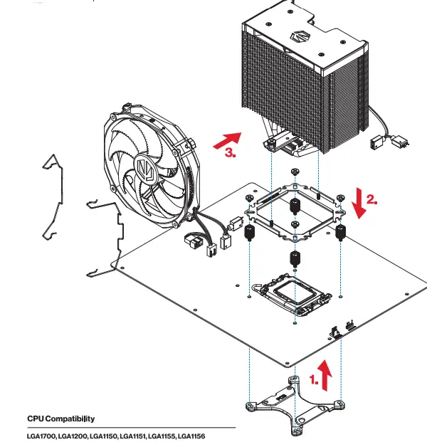 ENDORFY EY3A010 Fortis 5 ARGB CPU Cooler-FIG4