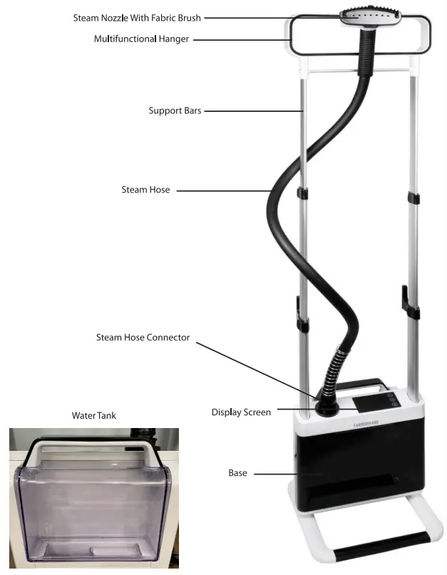 FARBERWARE FGSB1500W Professional Garment Steamer with Stand - fig 1