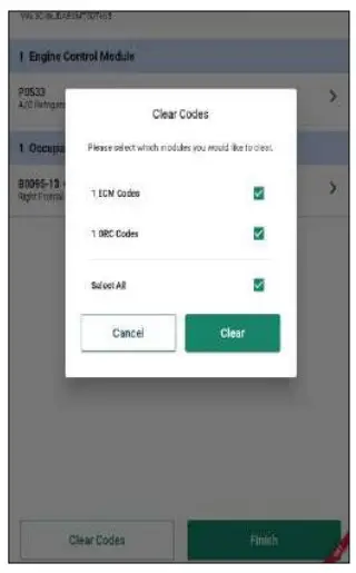 Select Clear Codes