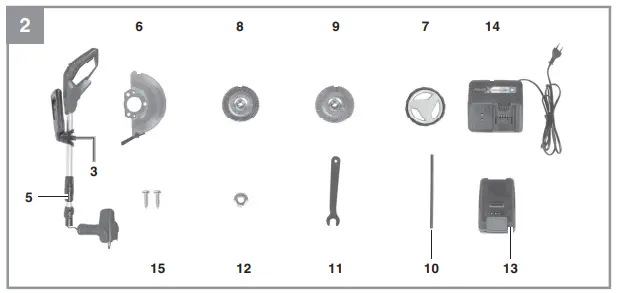 Einhell-GC-CC-18 Li-Cordless-Paving-Scraper-Instruction-FIG-2