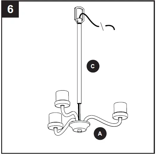 PROJECT SOURCE 42655 3-Light Chandelier 11