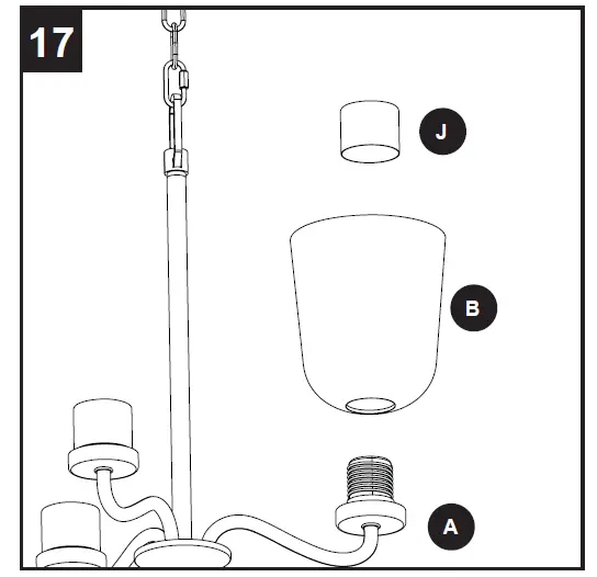 PROJECT SOURCE 42655 3-Light Chandelier 22