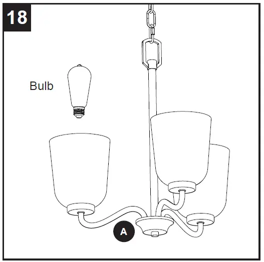 PROJECT SOURCE 42655 3-Light Chandelier 23