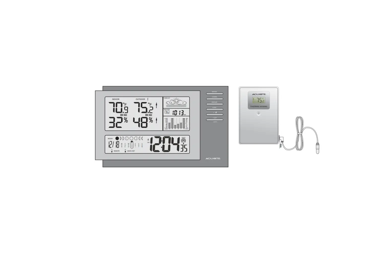 Acurite 00973 Deluxe Wireless Weather Station & Atomic Clock Instruction Manual