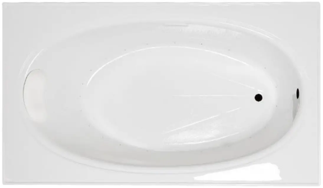 Laurel Mountain 4272ETA528 Everson 2 42 in W 72 in L Biscuit Acrylic Oval Reversible Drain Drop In Air Bat