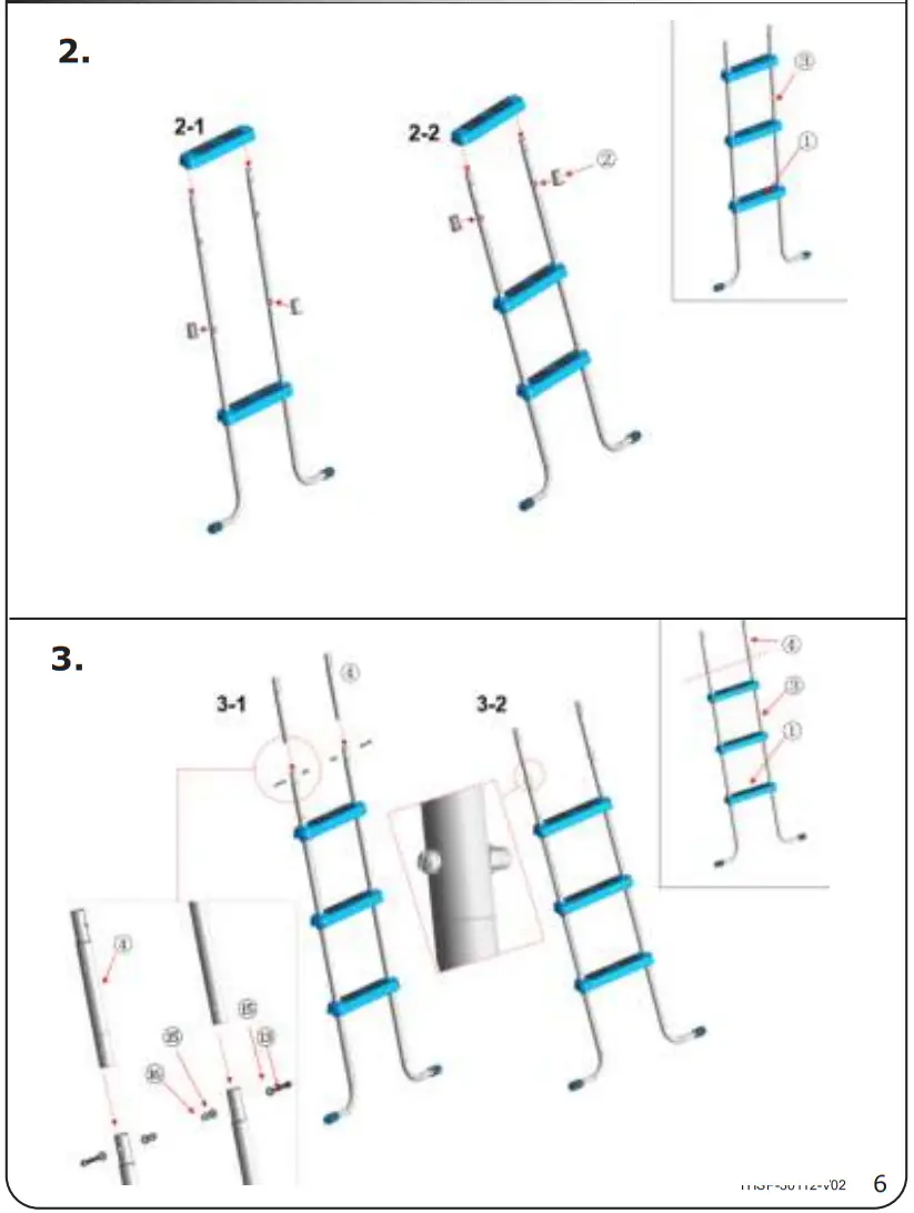EXIT TOYS 48 Inch 122cm Pool Ladder - fig 3