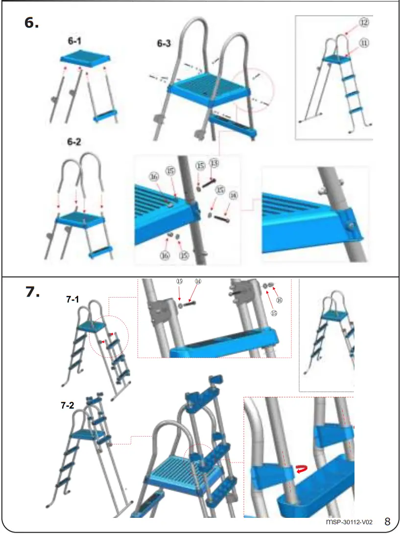 EXIT TOYS 48 Inch 122cm Pool Ladder - fig 5