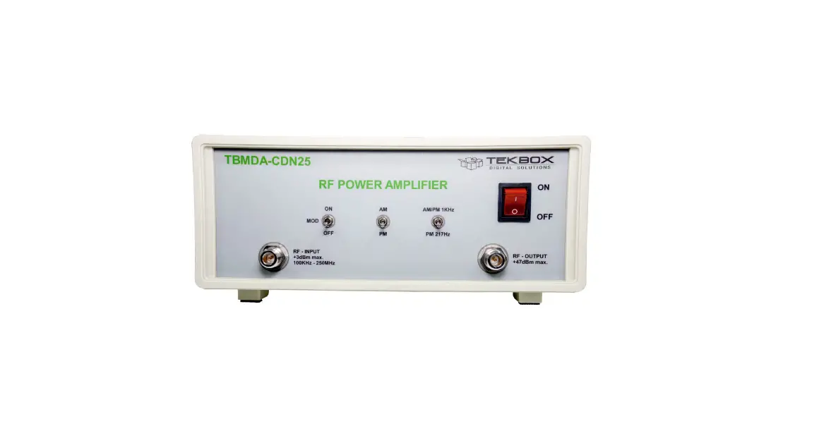 Tekbox Tbmda-cdn25 Modulated Wideband Power Amplifier User Guide Tekbox Tbmda-cdn25 Modulated Wideband Power Amplifier User Guide