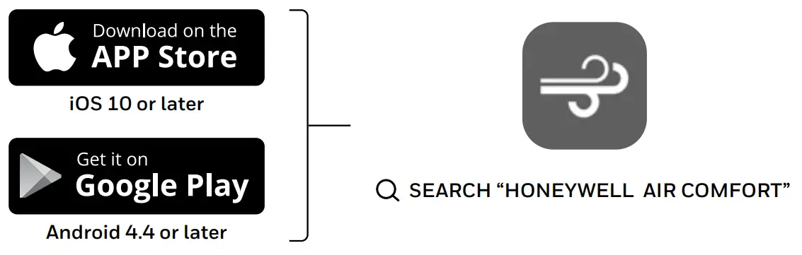 Honeywell HT09CESAWK 9000 BTU Portable Air Conditioner - app