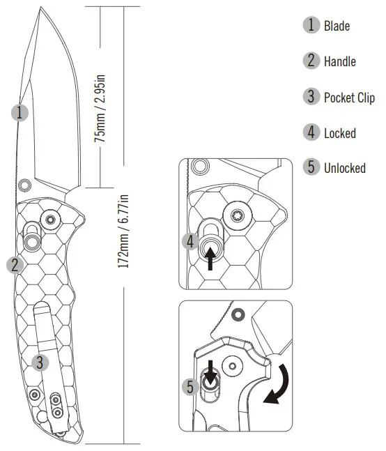 DKNIFE Rubato 3 EDC Pocket Knife New Knife - fig1