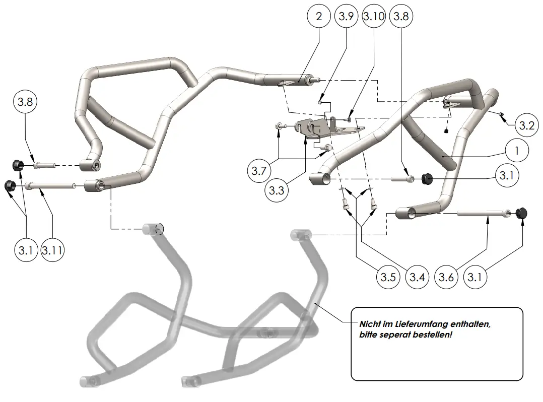 ZIEGER 10008347 Crash Bar Kit - Fig 5