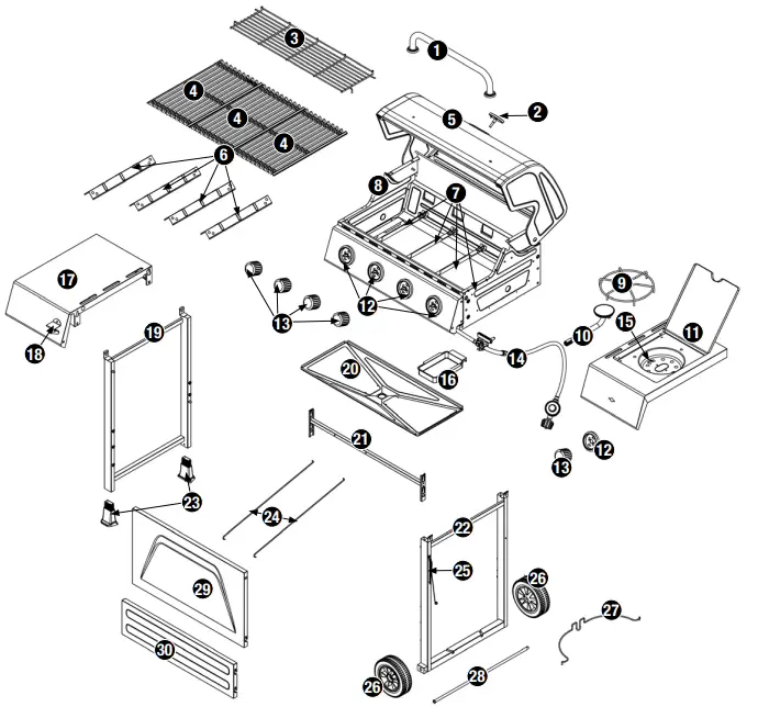 BACKYARD GRILL GBC1646WRBD C Outdoor LP Gas Barbecue Grill-fig1