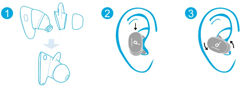 Soundcore A3913H11 Liberty 2 Pro True Wireless Earbuds - Wearing