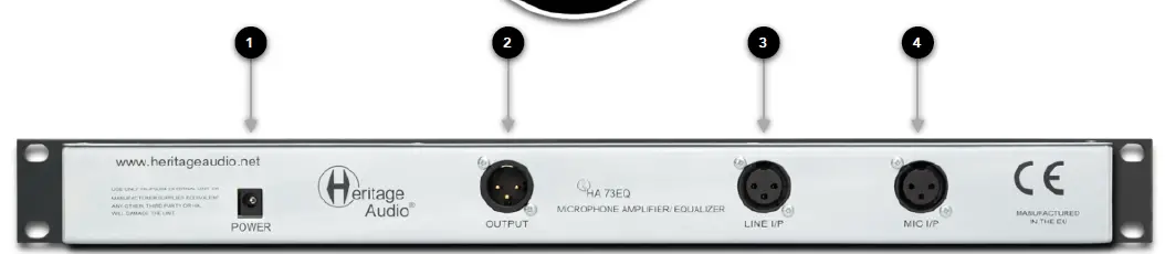 Heritage Audio HA-73 EQ Mono Channel Class A Microphone Preamp 3 Band EQ 4