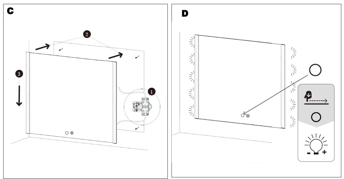 sycamoreLED SY9059 Reims Tunable LED Bathroom Mirror with Demister-fig2