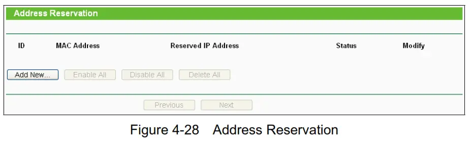 tp-link TL-WR840N 300Mbps Wireless N Router - Address Reservation