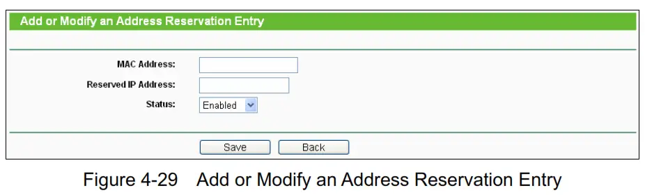 tp-link TL-WR840N 300Mbps Wireless N Router - Address Reservation1