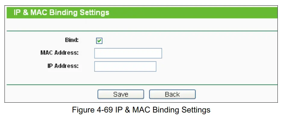 tp-link TL-WR840N 300Mbps Wireless N Router - Binding Settings