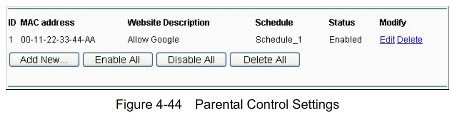tp-link TL-WR840N 300Mbps Wireless N Router - Control Settings 1