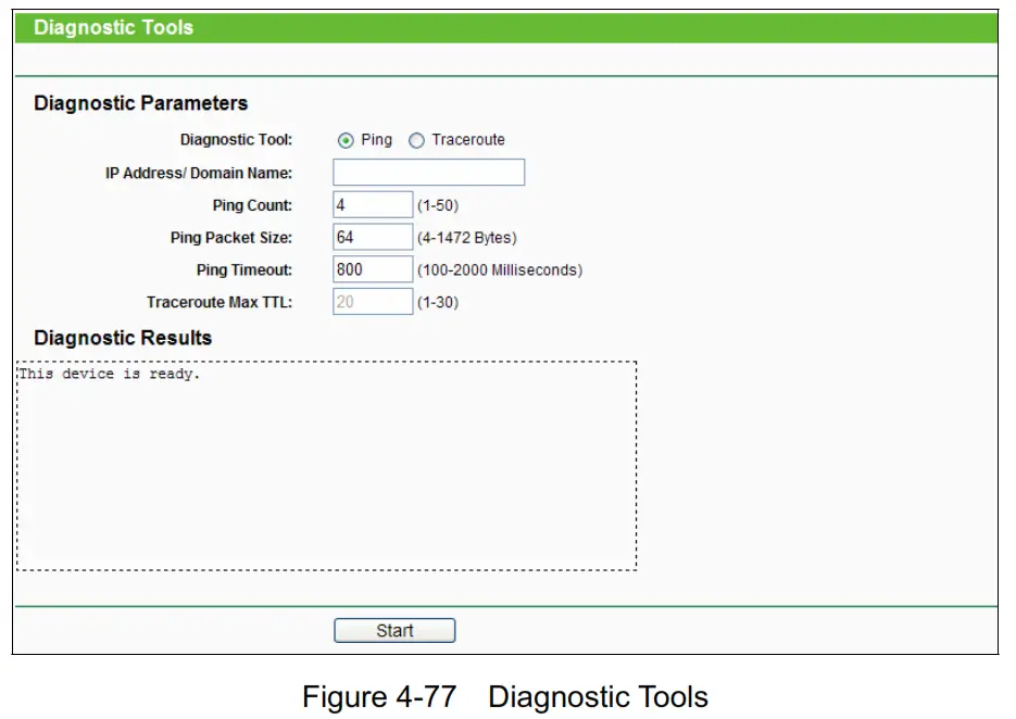 tp-link TL-WR840N 300Mbps Wireless N Router - Diagnostic Tools