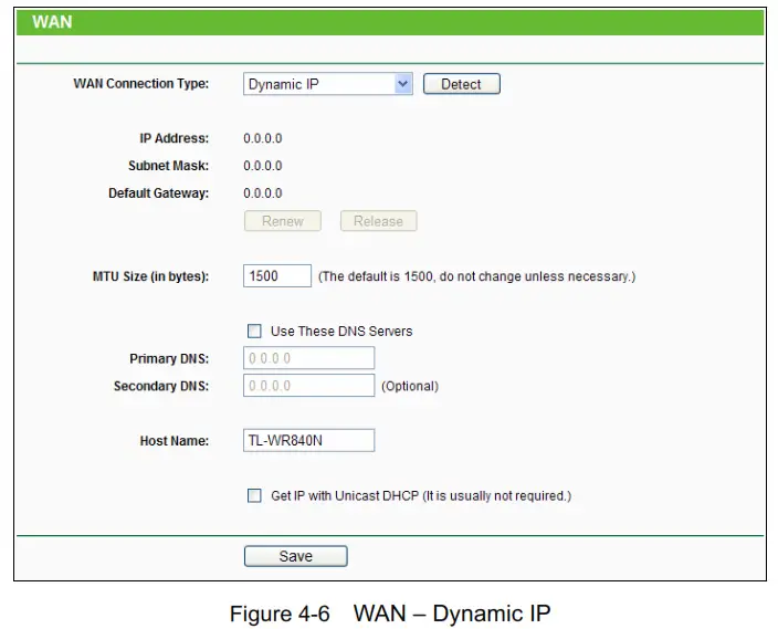 tp-link TL-WR840N 300Mbps Wireless N Router - Dynamic IP