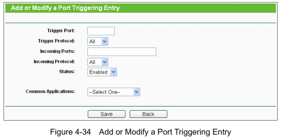 tp-link TL-WR840N 300Mbps Wireless N Router - Port Triggering 1