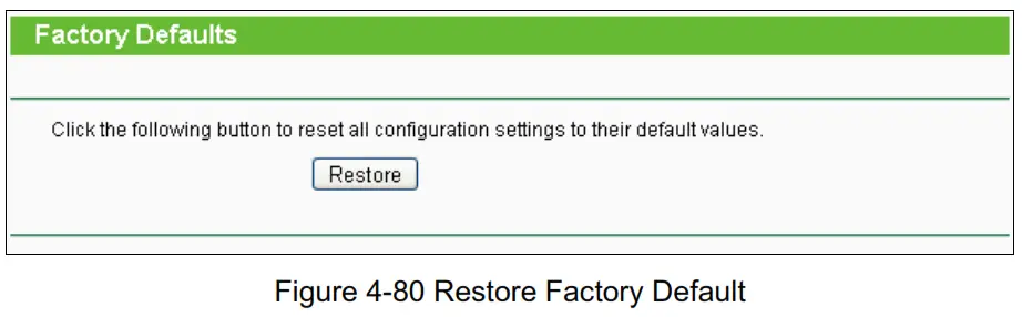 tp-link TL-WR840N 300Mbps Wireless N Router - Restore Factory