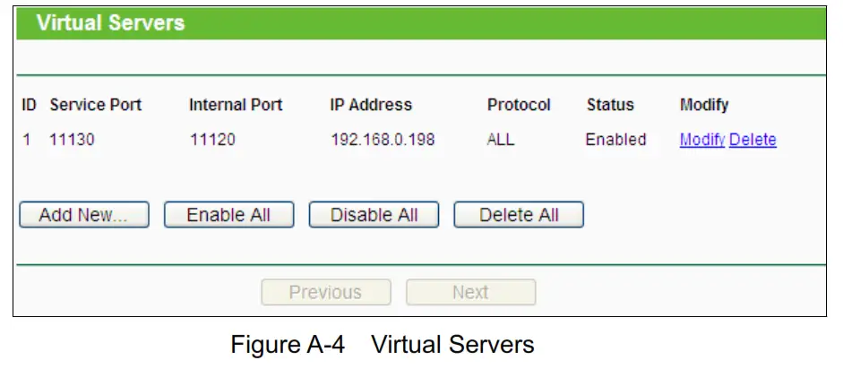 tp-link TL-WR840N 300Mbps Wireless N Router - Virtual Servers