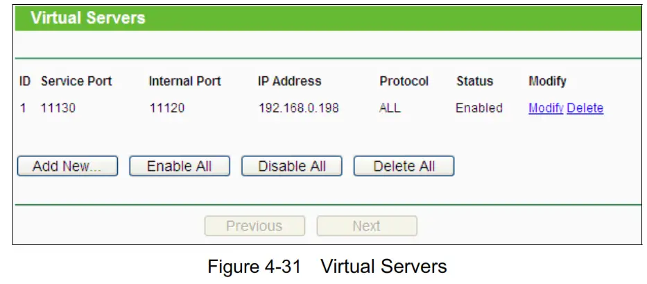 tp-link TL-WR840N 300Mbps Wireless N Router - Virtual Servers
