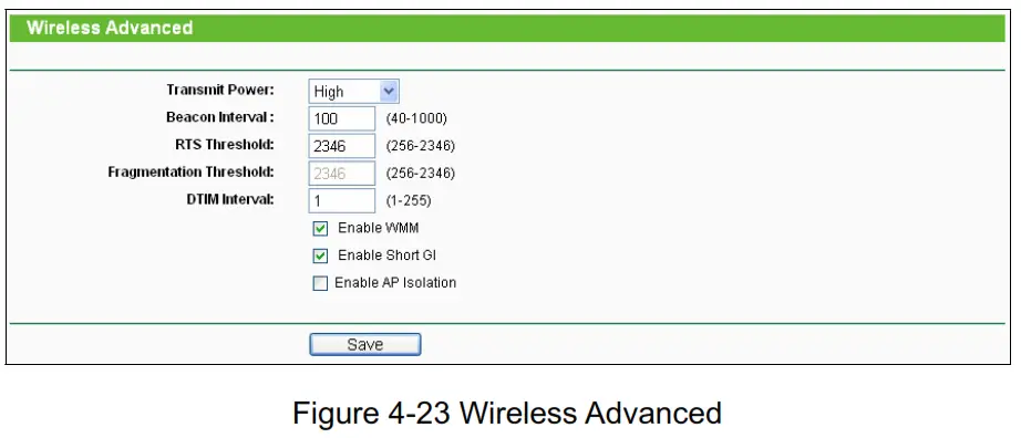 tp-link TL-WR840N 300Mbps Wireless N Router - Wireless Advanced