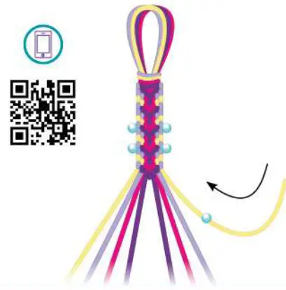 make it real 1457 Friendship Bracelet Maker - adding beads 2