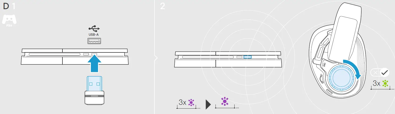 SENNHEISER GSP 670 Wireless Gaming Headset charging the headset 2