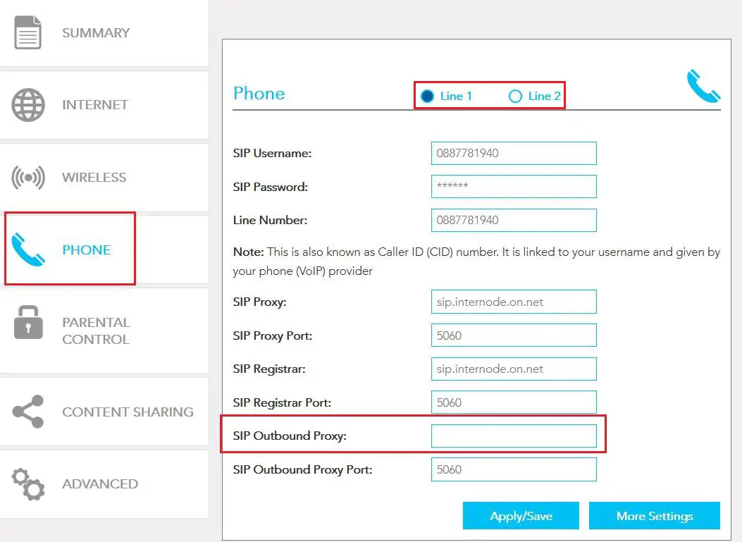 NetComm VoIP Call Issue NF18ACV NC2 -Click Voice from the
