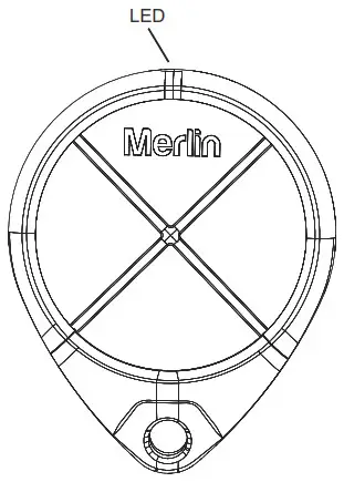 Merlin E970M Four Button Remote Control - E970 M Four Button Remote Control