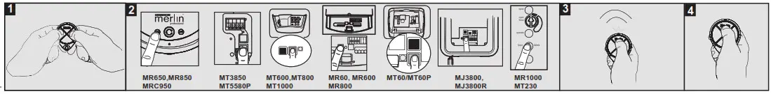 Merlin E970M Four Button Remote Control - Programming - Merlin Security 2