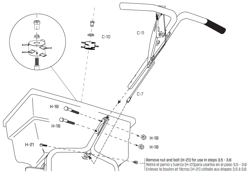 Frame Legs to Hopper assembly 03