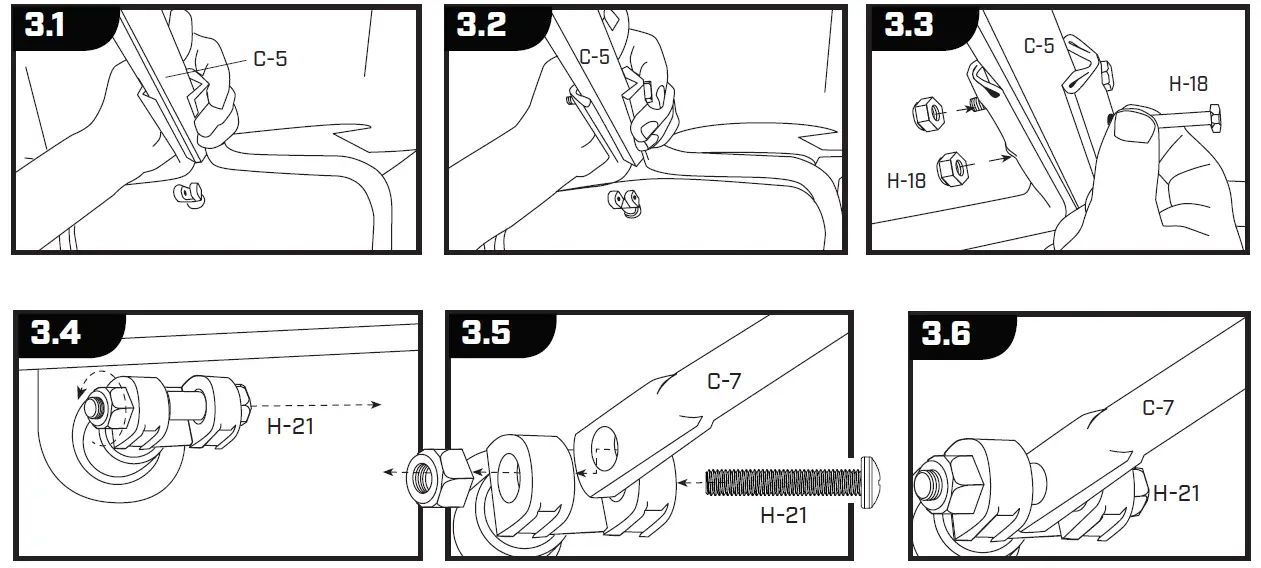 Frame Legs to Hopper assembly 04