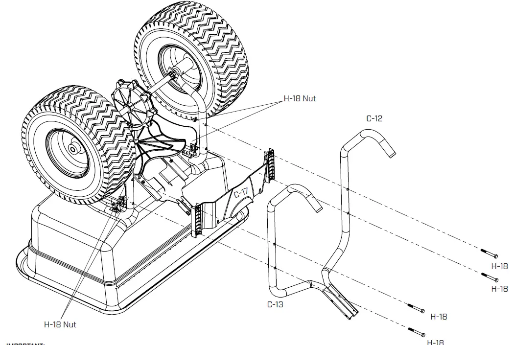 Frame Legs to Hopper assembly