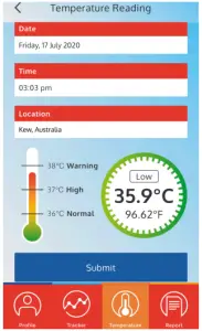 FeverTel TET 351 Bluetooth Infrared Thermometer - via Bluetooth