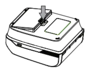 Xiamen Hanin Electronic Technology HM-A300E Mobile Label Printer - Insert the battery pack into the back of the printer