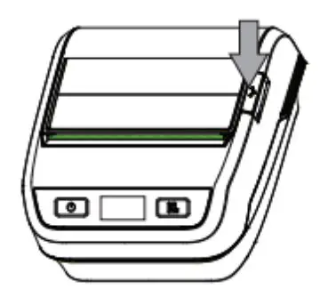 Xiamen Hanin Electronic Technology HM-A300E Mobile Label Printer - Press the cover-opening button to open the paper cover